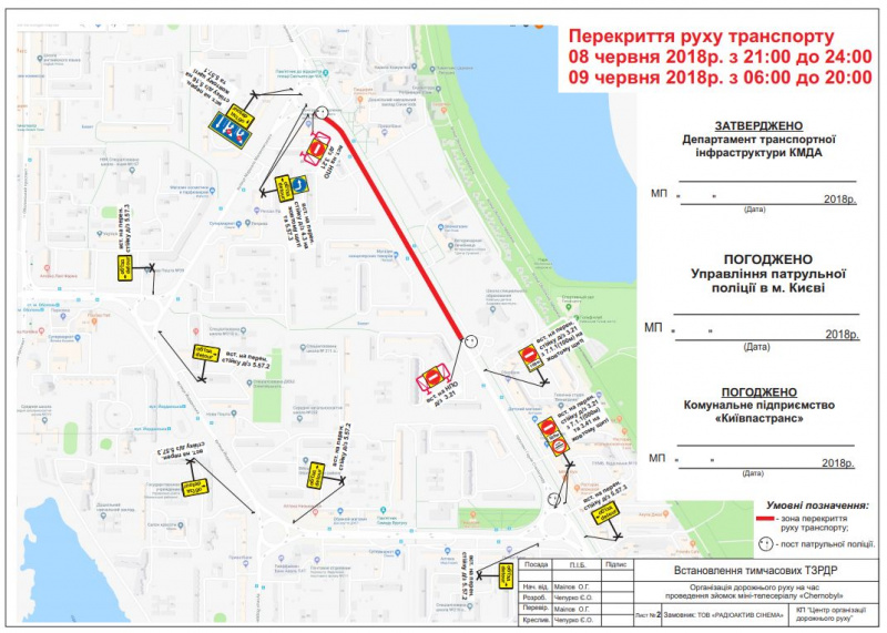 У Києві для зйомок міні-телесеріалу перекриють ряд вулиць